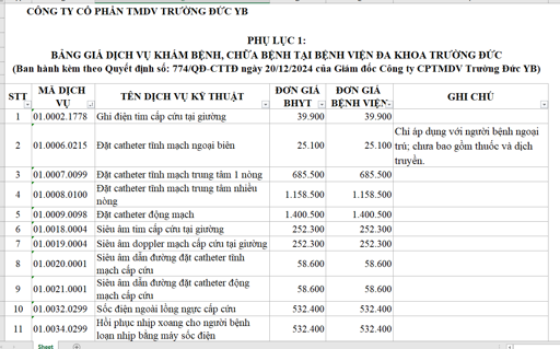 Hình ảnh chi tiết tin tức BẢNG GIÁ DỊCH VỤ KHÁM BỆNH, CHỮA BỆNH TẠI BỆNH VIỆN ĐA KHOA TRƯỜNG ĐỨC 2025 Hình ảnh tin tức BẢNG GIÁ DỊCH VỤ KHÁM BỆNH, CHỮA BỆNH TẠI BỆNH VIỆN ĐA KHOA TRƯỜNG ĐỨC 2025
